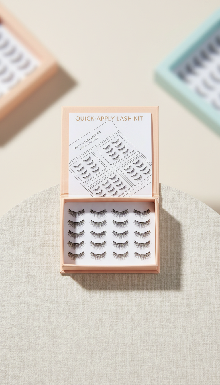 Quick-apply lash kit with instructions